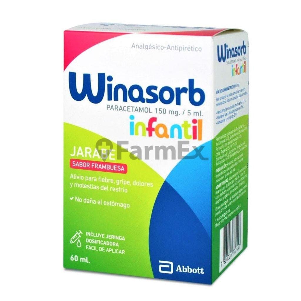 Winasorb Jarabe Paracetamol Infantil 150 mg / 5 mL x 60 mL Farmex-Fonasa-Persistente